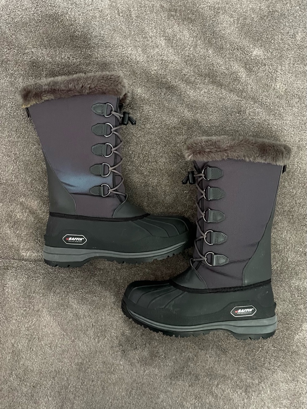 Baffin Women's Tall Insulated Snow Boots - Charcoal Gray with Black Sole US8